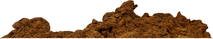 Mound of brown soil